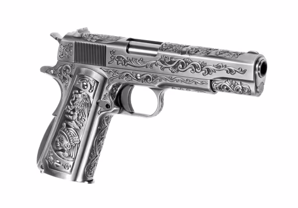 M 1911 Etched Full Metal GBB Floral – Image 3
